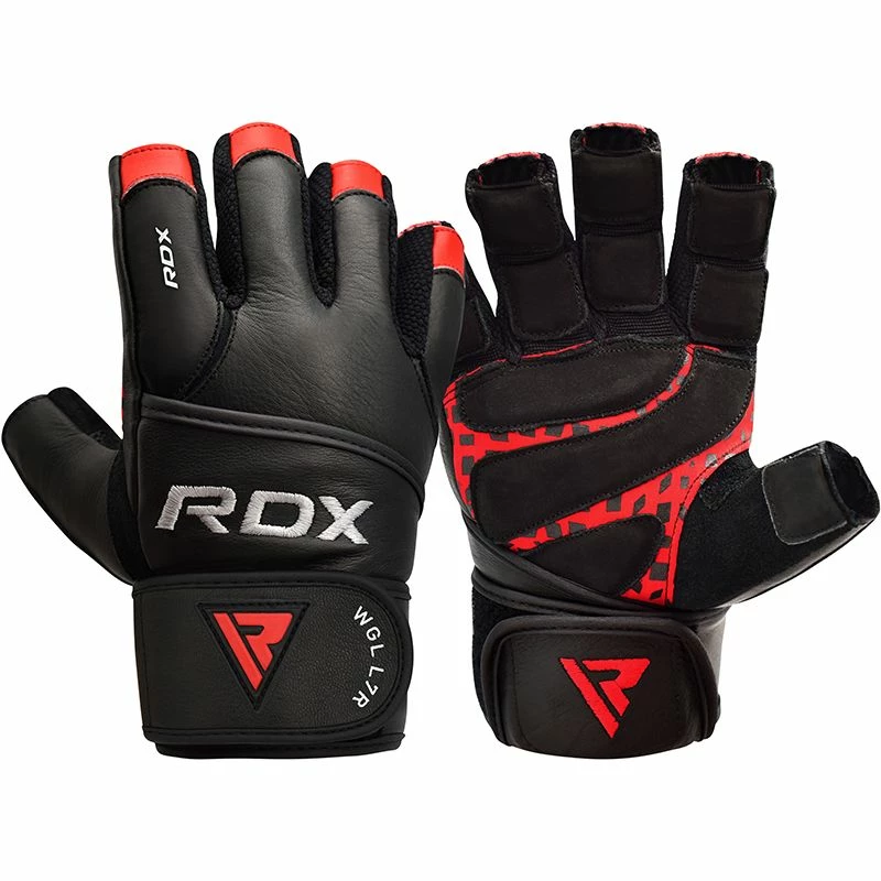 RDX SPORTS RDX L7 Leather Weight Lifting Heavy Duty Gym Gloves With Long Wrist Strap 8 RDX SPORTS RDX L7 Leather Weight Lifting Heavy Duty Gym Gloves With Long Wrist Strap - Image 6