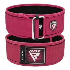RDX SPORTS RDX RX1 4” Weight Lifting Belt For Women -RDXSPORTS Sales rdx rx1 pink weight lifting belt 2