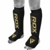 RDX SPORTS RDX SI MMA Gel Padded Lightweight Shin Instep Guard OEKO-TEX® Standard 100 Certified -RDXSPORTS Sales rdx si mma shin instep guards black 01
