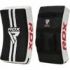 RDX SPORTS RDX T1 Gel Padded Curved Kick Shield With Nylon Handles -RDXSPORTS Sales rdx t1 curved kick shield with nylon handles white 2 1