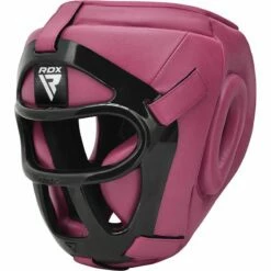 RDX SPORTS RDX T1 FULL FACE PROTECTION HEADGEAR UNBREAKABLE DETACHABLE CAGE GUARD -RDXSPORTS Sales rdx t1f head guard with removable face cage pink 1