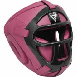 RDX SPORTS RDX T1 FULL FACE PROTECTION HEADGEAR UNBREAKABLE DETACHABLE CAGE GUARD -RDXSPORTS Sales rdx t1f head guard with removable face cage pink 2
