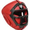 RDX SPORTS RDX T1 FULL FACE PROTECTION HEADGEAR UNBREAKABLE DETACHABLE CAGE GUARD -RDXSPORTS Sales rdx t1f head guard with removable face cage red 2