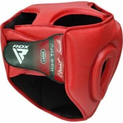 RDX SPORTS RDX T1 FULL FACE PROTECTION HEADGEAR UNBREAKABLE DETACHABLE CAGE GUARD -RDXSPORTS Sales rdx t1f head guard with removable face cage red 3
