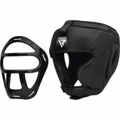 RDX SPORTS RDX T1 FULL FACE PROTECTION HEADGEAR UNBREAKABLE DETACHABLE CAGE GUARD -RDXSPORTS Sales rdx t1f head guard with removable face cage 6