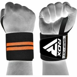RDX SPORTS RDX W3 IPL & USPA Approved Powerlifting Wrist Support Wraps With Thumb Loops OEKO-TEX® Standard 100 Certified -RDXSPORTS Sales rdx w3 power weightlifting wrist wraps orange 4 1