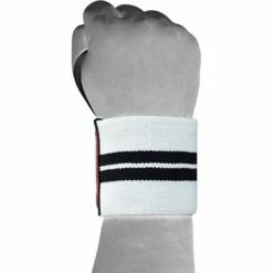 RDX SPORTS RDX W3 IPL & USPA Approved Powerlifting Wrist Support Wraps With Thumb Loops OEKO-TEX® Standard 100 Certified -RDXSPORTS Sales rdx w3 power weightlifting wrist wraps white 1 1