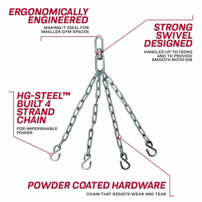 RDX SPORTS RDX X14 Swivel With 4 Steel Chains S Hook Connectors For Hanging Punch Bag 5 RDX SPORTS RDX X14 Swivel With 4 Steel Chains S Hook Connectors For Hanging Punch Bag - Image 3