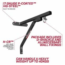 RDX SPORTS RDX X1 Black Punch Bag Wall Mount Bracket With Fixings 7 RDX SPORTS RDX X1 Black Punch Bag Wall Mount Bracket With Fixings -RDXSPORTS Sales rdx x1 punch bag steel wall bracket 2
