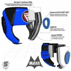 RDX SPORTS RDX F1 Kids Boxing Sparring Headgear Open Face -RDXSPORTS Sales red blue training head guard 8 1