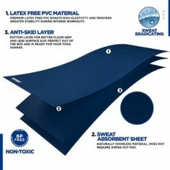 RDX SPORTS RDX SC Iris 6mm PVC Yoga Mat -RDXSPORTS Sales royal blue sc pvc yoga mats 4 1