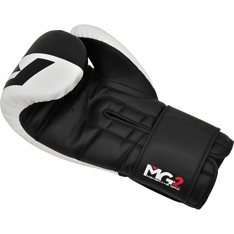 RDX SPORTS RDX S4 Boxing Sparring Gloves Hook & Loop Black / White 4 RDX SPORTS RDX S4 Boxing Sparring Gloves Hook & Loop Black / White - Image 2