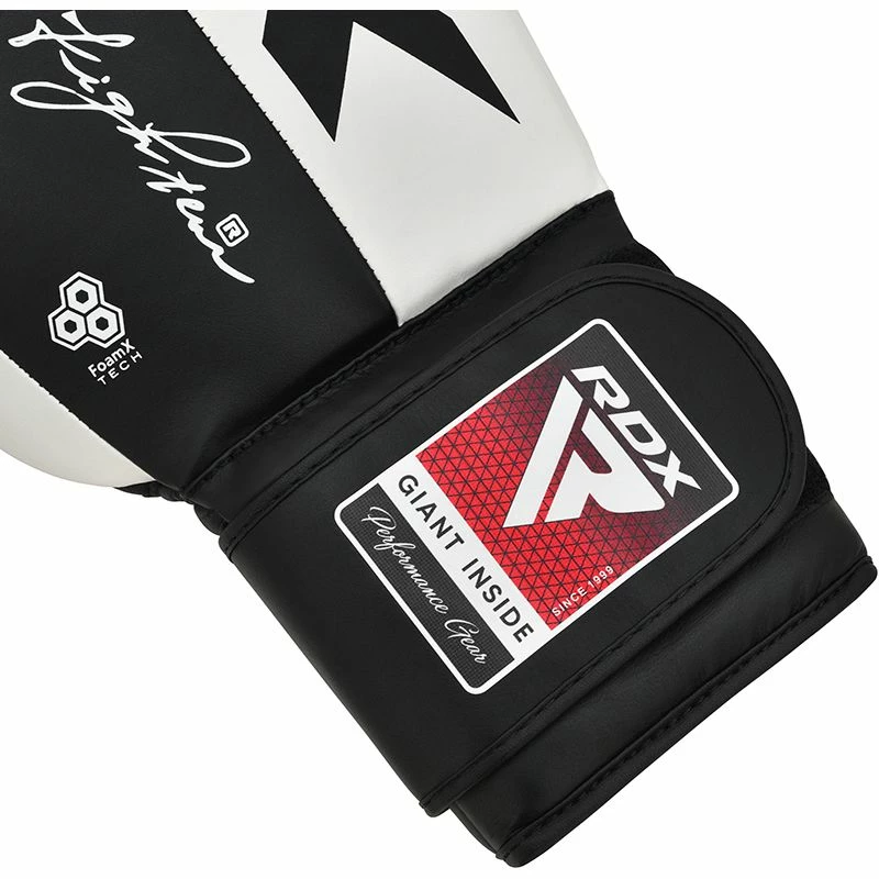 RDX SPORTS RDX S4 Boxing Sparring Gloves Hook & Loop Black / White 7 RDX SPORTS RDX S4 Boxing Sparring Gloves Hook & Loop Black / White - Image 5