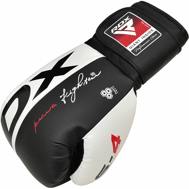 RDX SPORTS RDX S4 Boxing Sparring Gloves Hook & Loop Black / White 10 RDX SPORTS RDX S4 Boxing Sparring Gloves Hook & Loop Black / White - Image 8