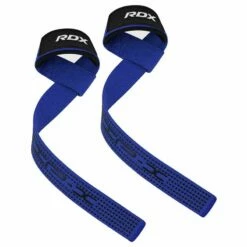 RDX SPORTS RDX S4+ SILICONE GEL COATED NON-SLIP SOLID GRIP WEIGHT LIFTING GYM STRAPS -RDXSPORTS Sales s4 weightlifting wrist straps blue 1