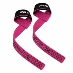 RDX SPORTS RDX S4+ SILICONE GEL COATED NON-SLIP SOLID GRIP WEIGHT LIFTING GYM STRAPS -RDXSPORTS Sales s4 weightlifting wrist straps pink 4 12 1