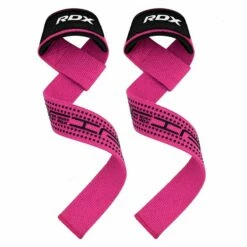 RDX SPORTS RDX S4+ SILICONE GEL COATED NON-SLIP SOLID GRIP WEIGHT LIFTING GYM STRAPS -RDXSPORTS Sales s4 weightlifting wrist straps pink 6 1 1