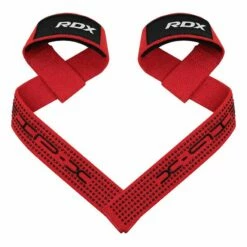 RDX SPORTS RDX S4+ SILICONE GEL COATED NON-SLIP SOLID GRIP WEIGHT LIFTING GYM STRAPS -RDXSPORTS Sales s4 weightlifting wrist straps red 2