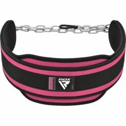 RDX SPORTS RDX T7 Weight Training Dipping Belt With Chain -RDXSPORTS Sales t7 weight training dipping belt with chain pink 3 1