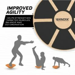RDX SPORTS RDX W1 Wooden Wobble Round Balance Board 14 RDX SPORTS RDX W1 Wooden Wobble Round Balance Board -RDXSPORTS Sales w1 wooden balance board 4 1