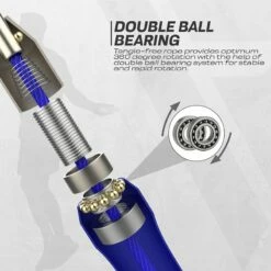 RDX SPORTS RDX W2 Adjustable 10.3ft Skipping Rope With Non-Slip Aluminum Handles -RDXSPORTS Sales w2 adjustable 10.3ft skipping rope with almuinum handels blue 3