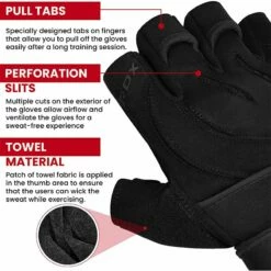 RDX SPORTS RDX L4 Open Finger Weightlifting Gym Gloves 25 RDX SPORTS RDX L4 Open Finger Weightlifting Gym Gloves -RDXSPORTS Sales wgm l4 black 3 3