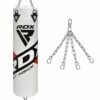 RDX SPORTS RDX F10 4ft / 5ft White Training Punch Bag For Boxing & MMA Set -RDXSPORTS Sales white f10 training punch bag with chain 1