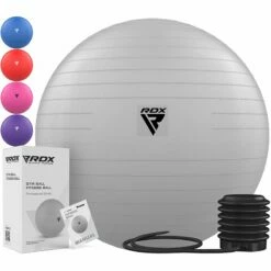 RDX SPORTS RDX B1 Inflatable Anti-Slip Yoga Ball With Portable Foot Air Pump -RDXSPORTS Sales yoga ball grey for home workout gym fitness 7