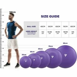 RDX SPORTS RDX B1 Inflatable Anti-Slip Yoga Ball With Portable Foot Air Pump -RDXSPORTS Sales yoga ball purple for home workout gym fitness 2 5