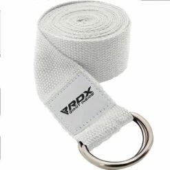 RDX SPORTS RDX P8 Non-Slip Cotton Yoga Strap With Rust Proof Steel D-Ring Buckle -RDXSPORTS Sales yoga strao white 1